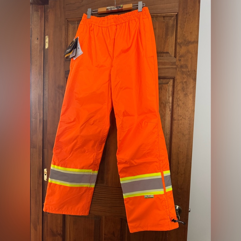 High-Visibility Orange Safety Pants